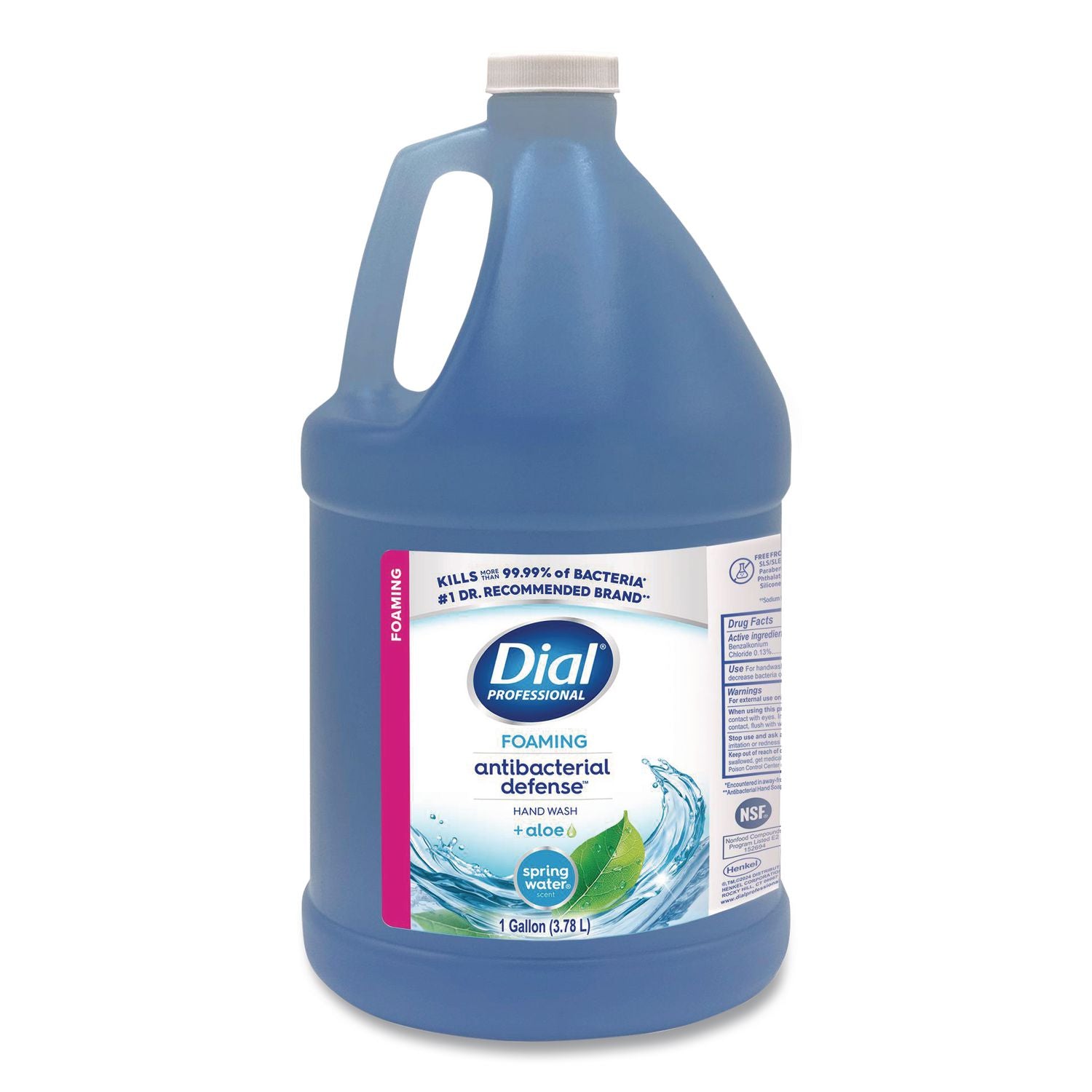Antibacterial Foaming Hand Wash, Spring Water Scent, 1 gal Bottle, 4/Carton