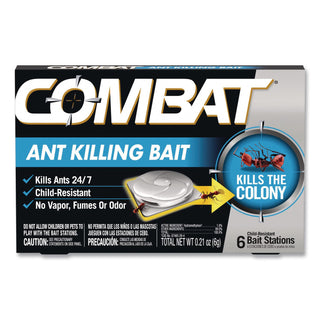 Combat Ant Killing System, Child-Resistant, Kills Queen and Colony, 6/Box