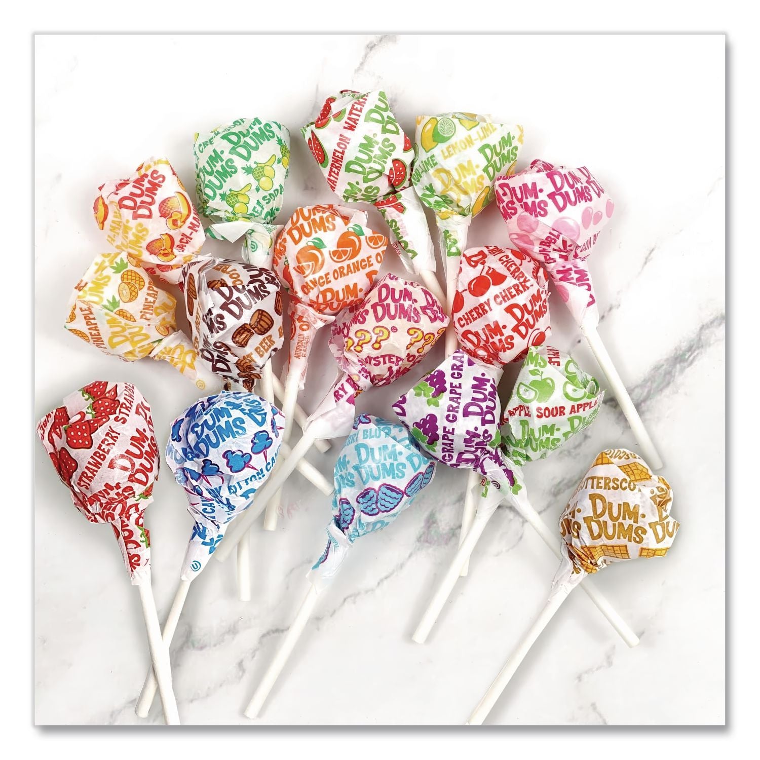 Dum-Dum-Pops, Assorted Flavors, Individually Wrapped, 120/Box