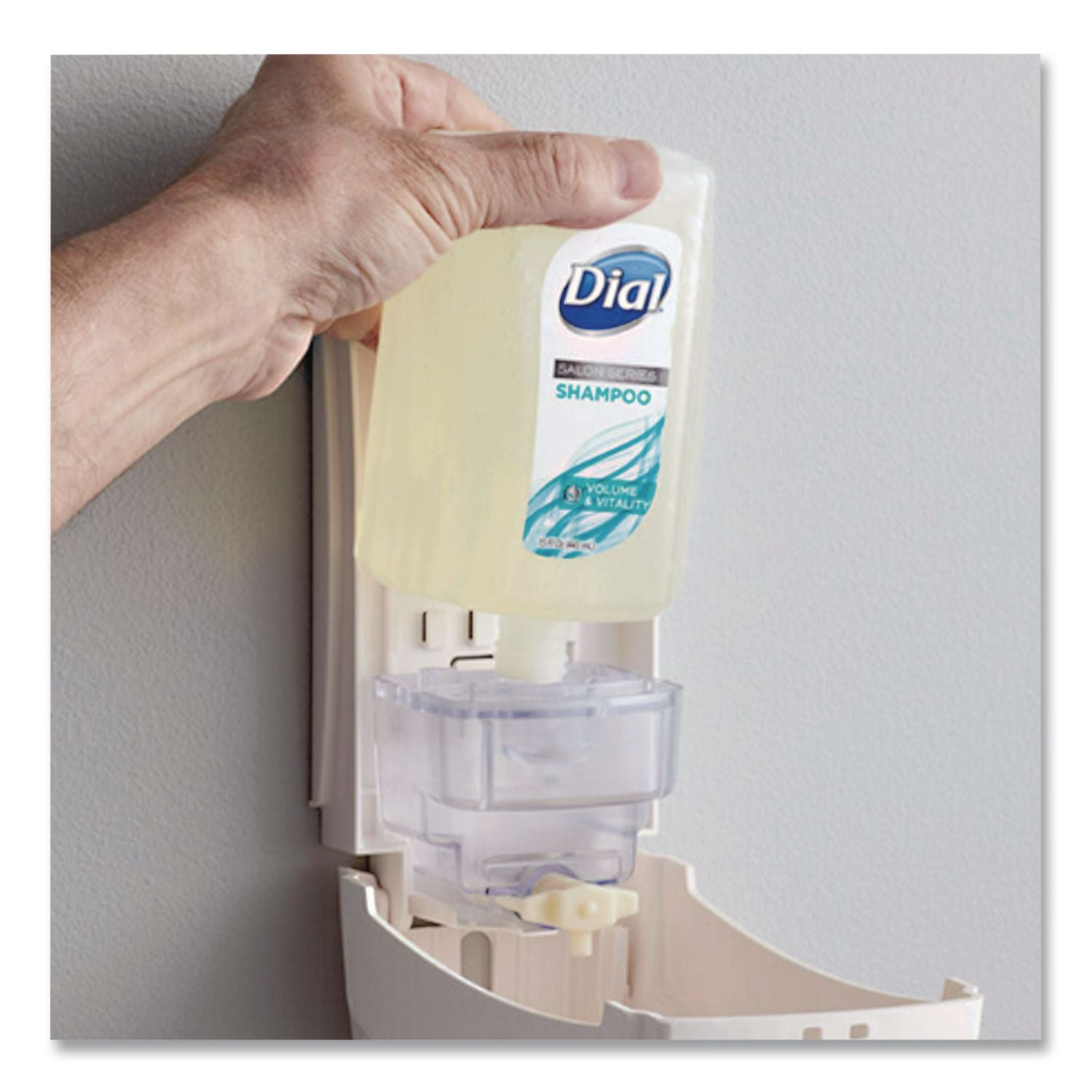 Dial Versa Salon Series Shampoo Refill - 15 fl oz (443.6 mL) - Bottle Dispenser - Hand - White - 1 Each