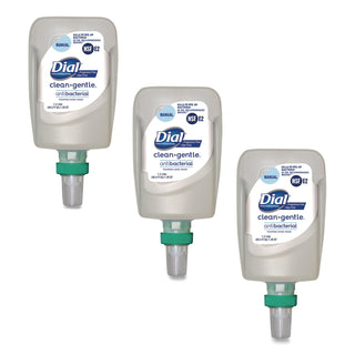 Clean+Gentle Antibacterial Foaming Hand Wash Refill for FIT Manual Dispenser, Fragrance Free, 1.2 L, 3/Carton