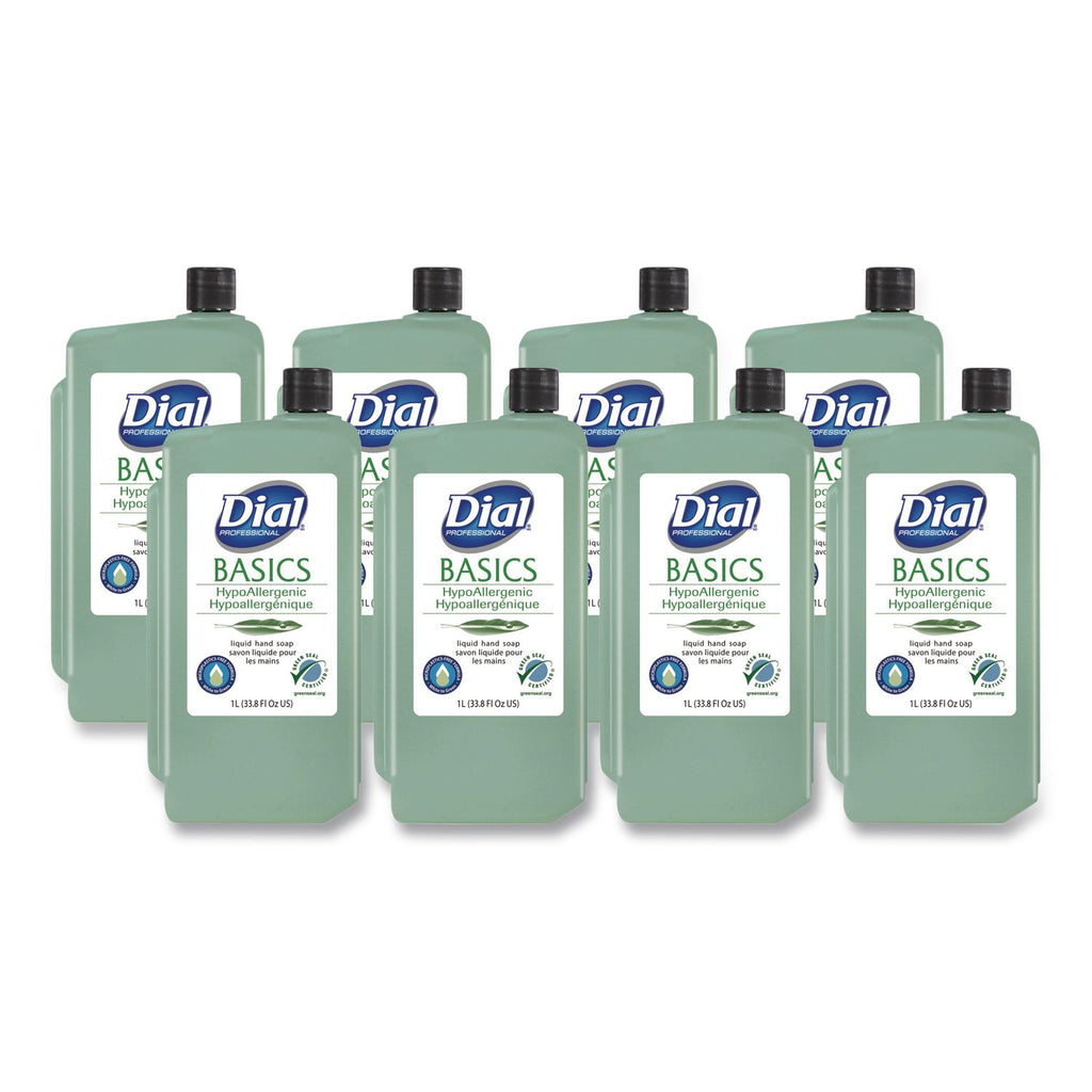 Basics MP Free Liquid Hand Soap, Unscented, 1 L Refill Bottle, 8/Carton