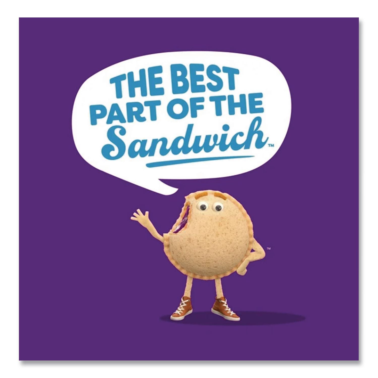 UNCRUSTABLES Soft Bread Sandwiches, Grape/Strawberry, 2 oz, 10 Sandwiches/Pack, 2 PK/Box, Ships in 1-3 Business Days