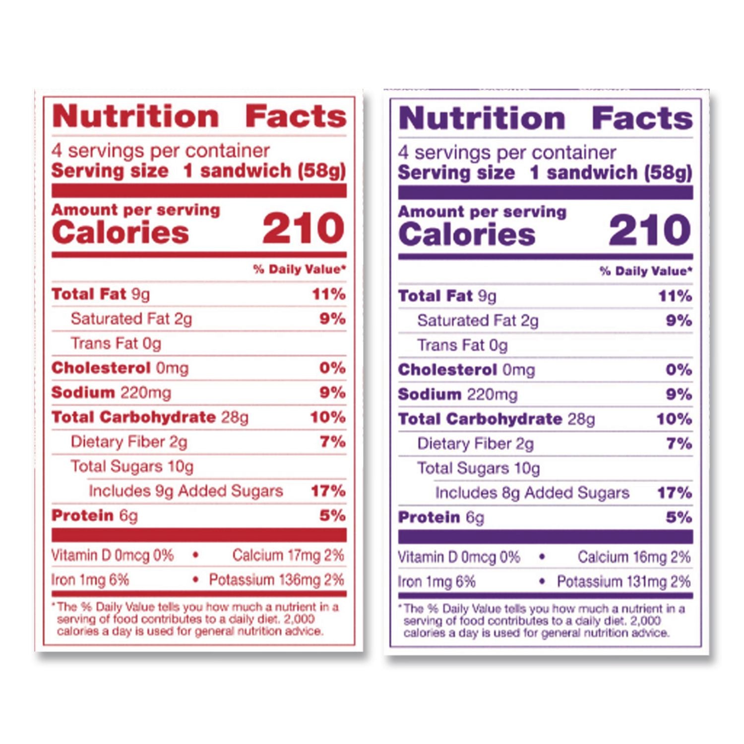 UNCRUSTABLES Soft Bread Sandwiches, Grape/Strawberry, 2 oz, 10 Sandwiches/Pack, 2 PK/Box, Ships in 1-3 Business Days