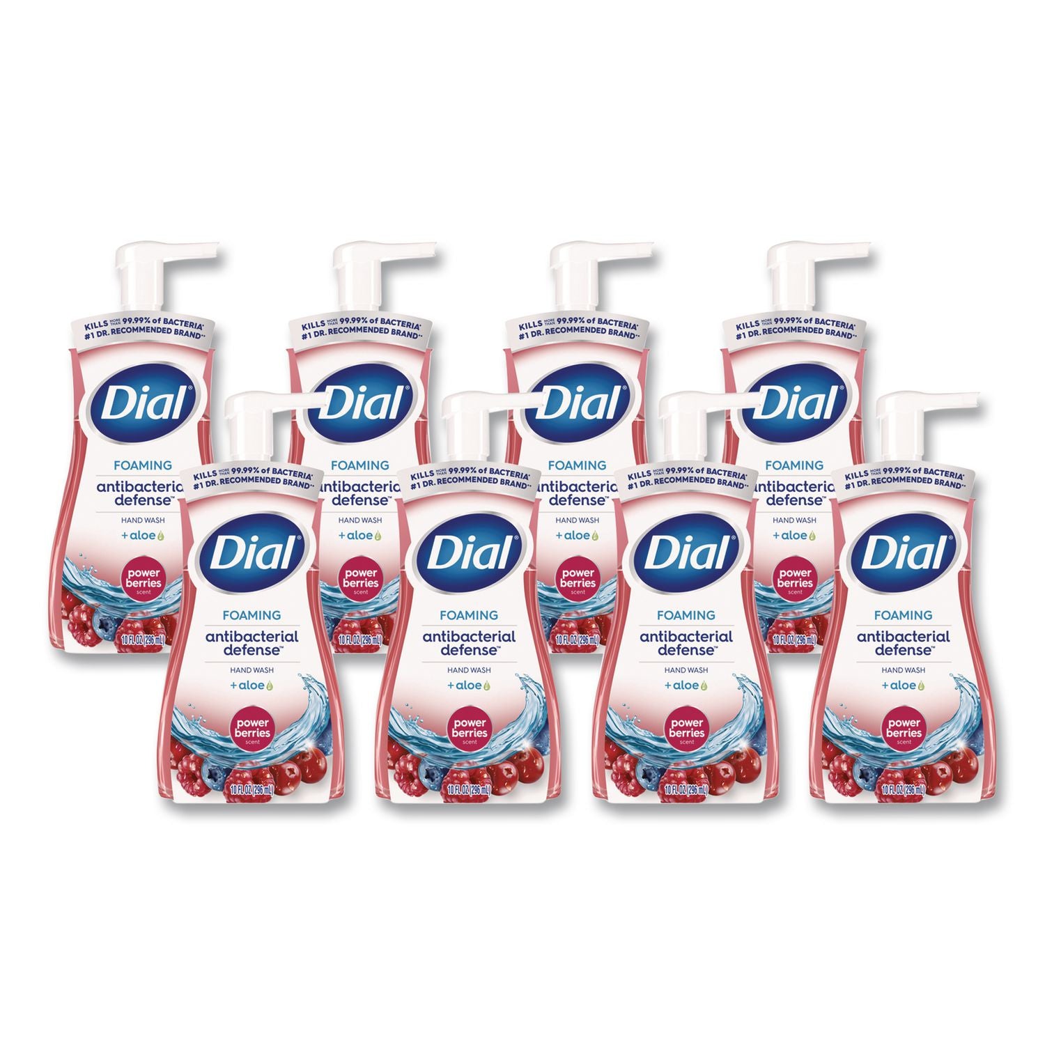Antibacterial Foaming Hand Wash, Power Berries, 10 oz, 8/Carton
