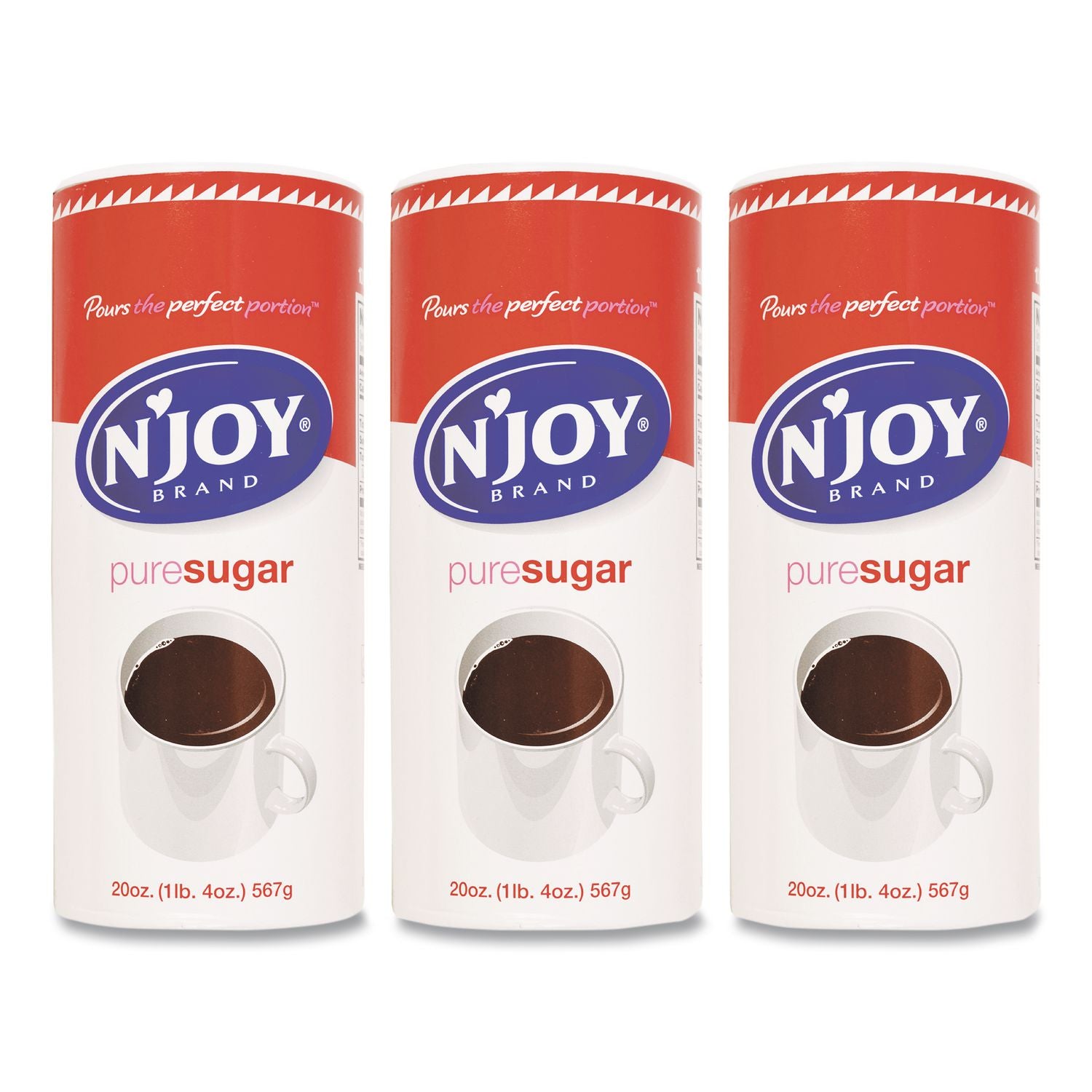 Pure Sugar Cane, 20 oz Canister, 3/Pack