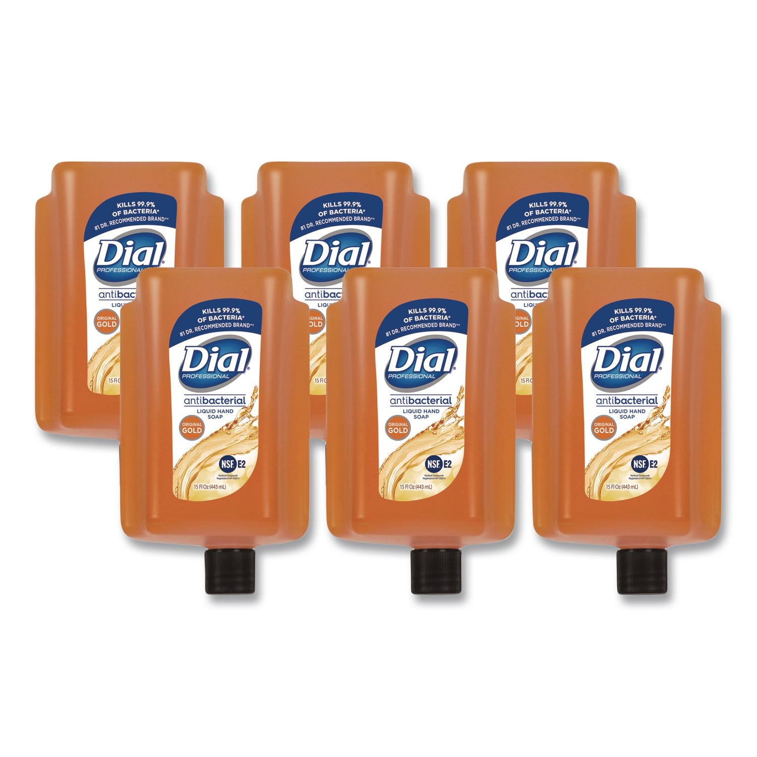 Antibacterial Gold Liquid Hand Soap Refill for Versa Dispenser, Floral, 15 oz, 6/Carton