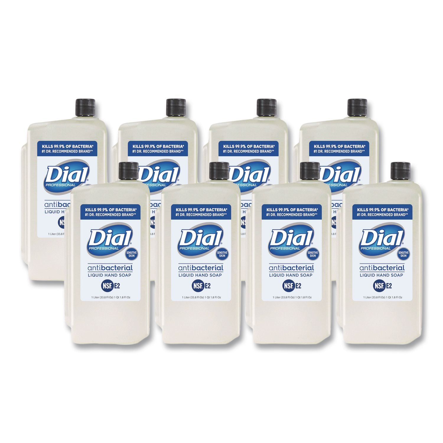 Antibacterial Liquid Hand Soap for Sensitive Skin Refill for 1 L Liquid Dispenser, Floral, 1 L, 8/Carton