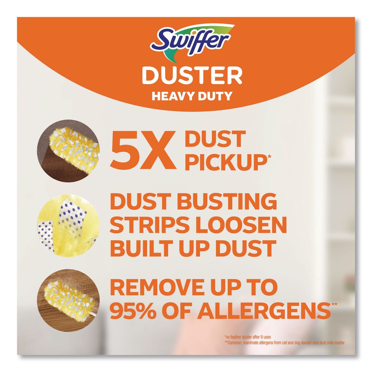 Heavy Duty Dusters Starter Kit, Handle Extends to 3 ft, 1 Handle with 12 Duster Refills