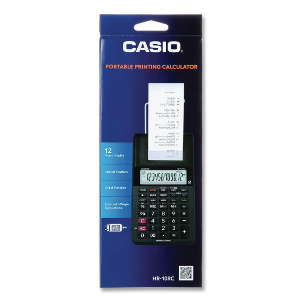 HR-10RC Handheld Portable Printing Calculator, Black Print, 1.6 Lines/Sec
