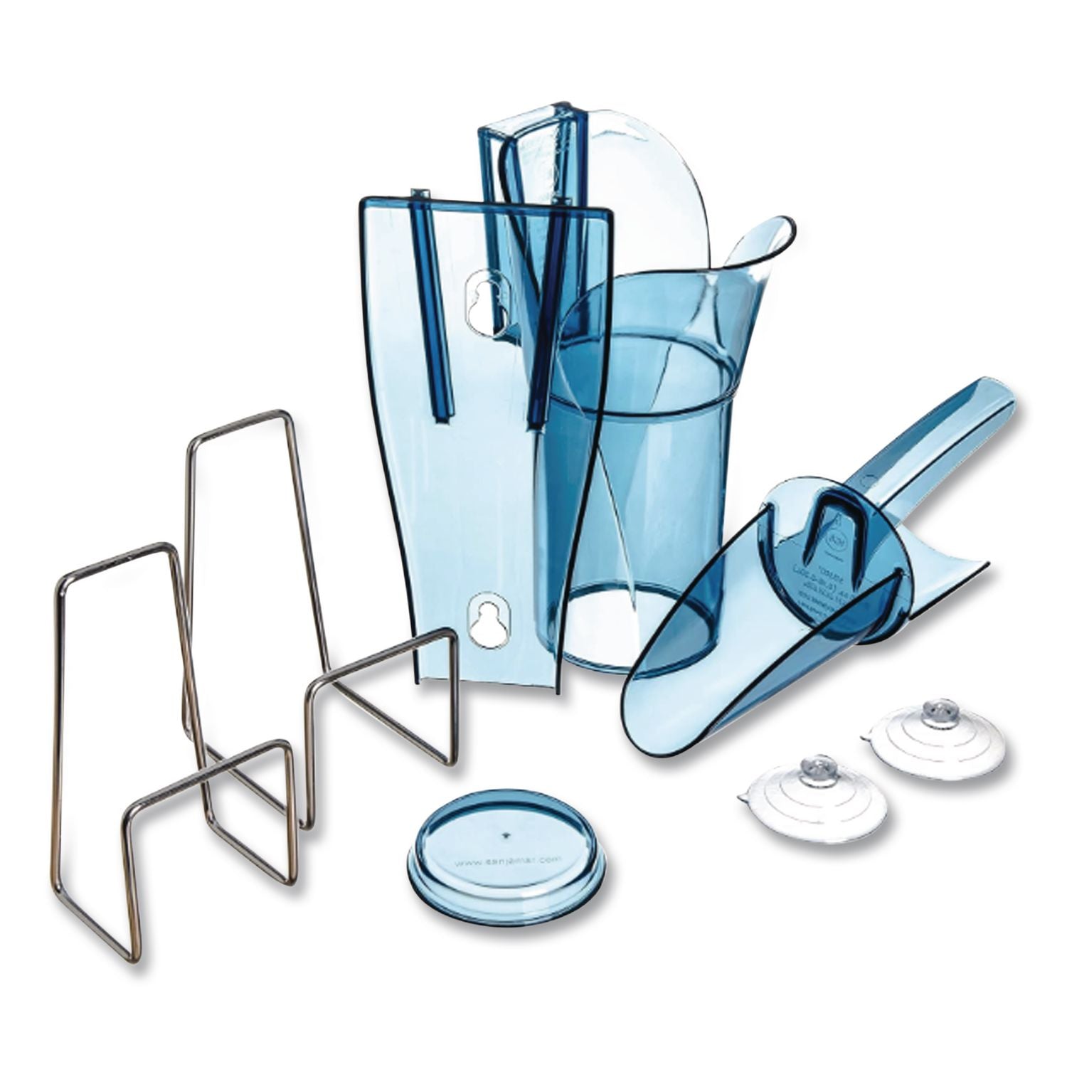 Saf-T-Scoop and Guardian System for Ice Machines, 6-10 oz, Transparent Blue