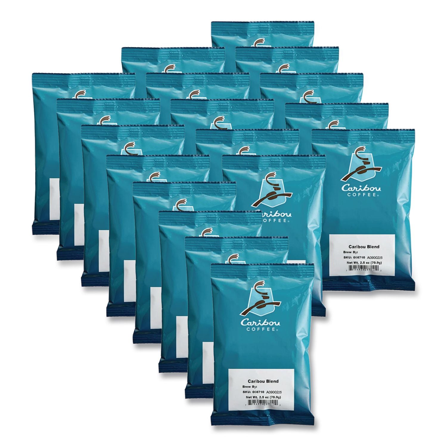 Caribou Blend Ground Coffee, 2.5 oz, 18/Carton