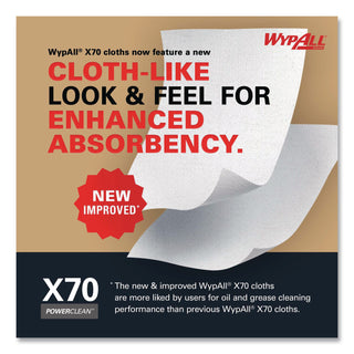 X70 Wipers in a Bucket Refills, No Bucket, 13 x 10, White, 220/Rolls, 3 Rolls/Carton