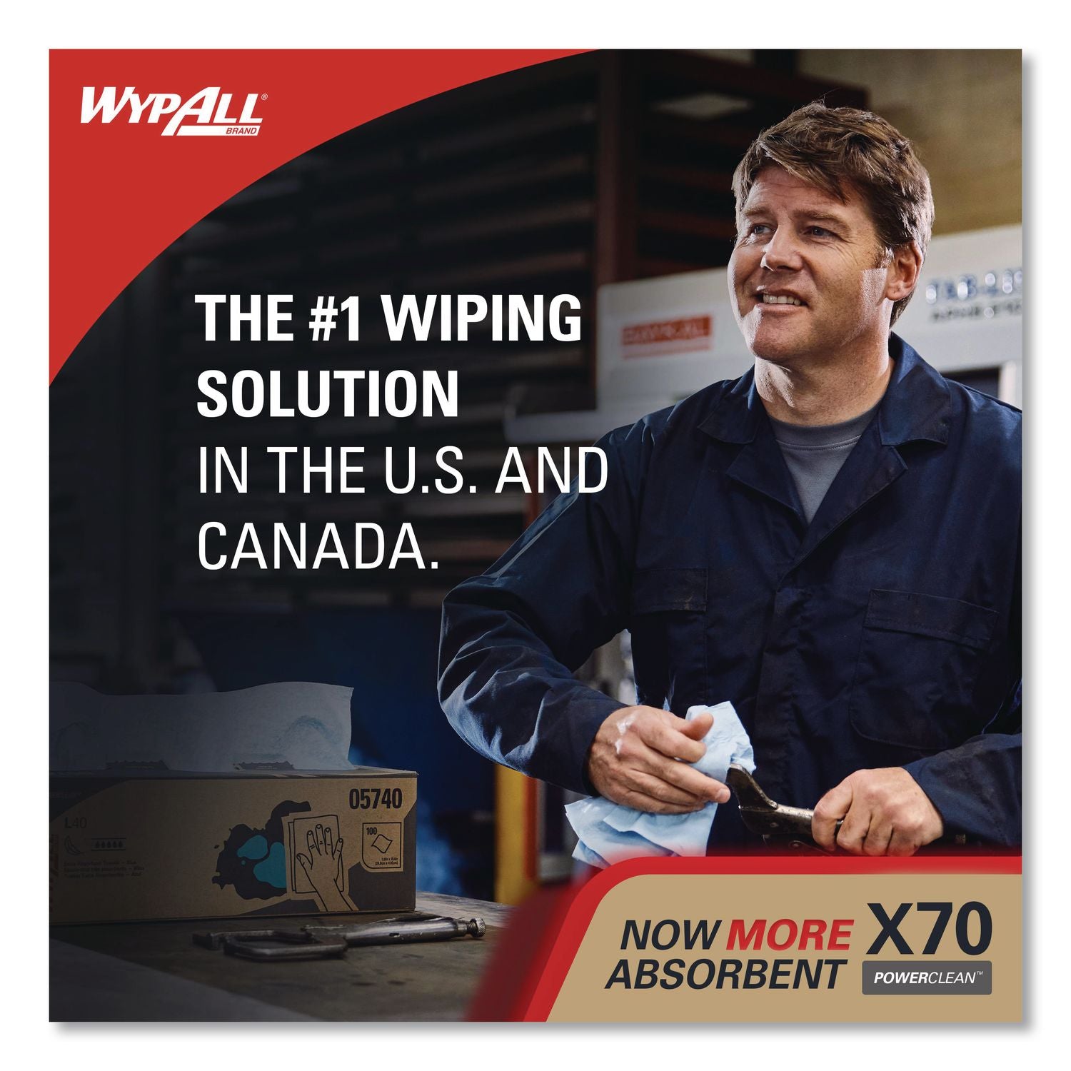 X70 Wipers in a Bucket Refills, No Bucket, 13 x 10, White, 220/Rolls, 3 Rolls/Carton