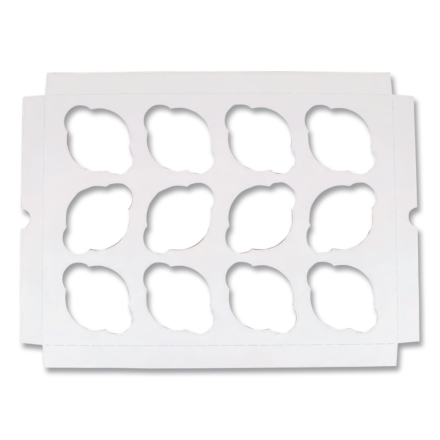 Cupcake Holder Inserts, 12-Cupcake Holder, 9.88 x 13.88 x 0.88, White/Kraft, Paper, 200/Carton