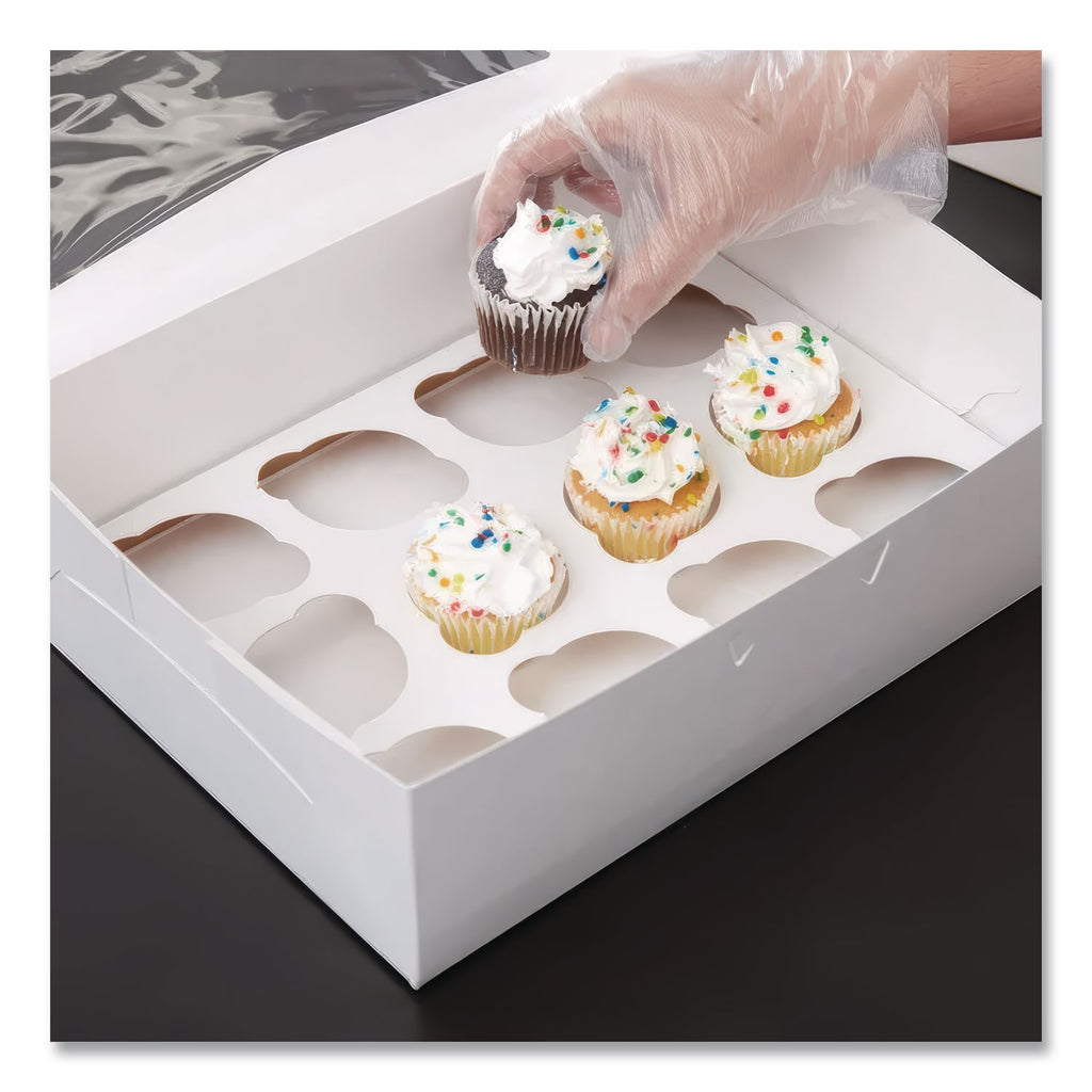 Cupcake Holder Inserts, 12-Cupcake Holder, 9.88 x 13.88 x 0.88, White/Kraft, Paper, 200/Carton