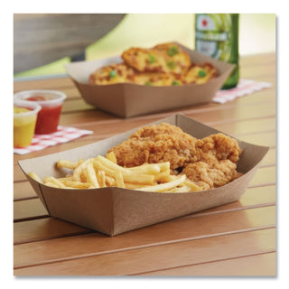 Eco Food Trays, 1 lb Capacity, Brown Kraft, Paper, 1,000/Carton
