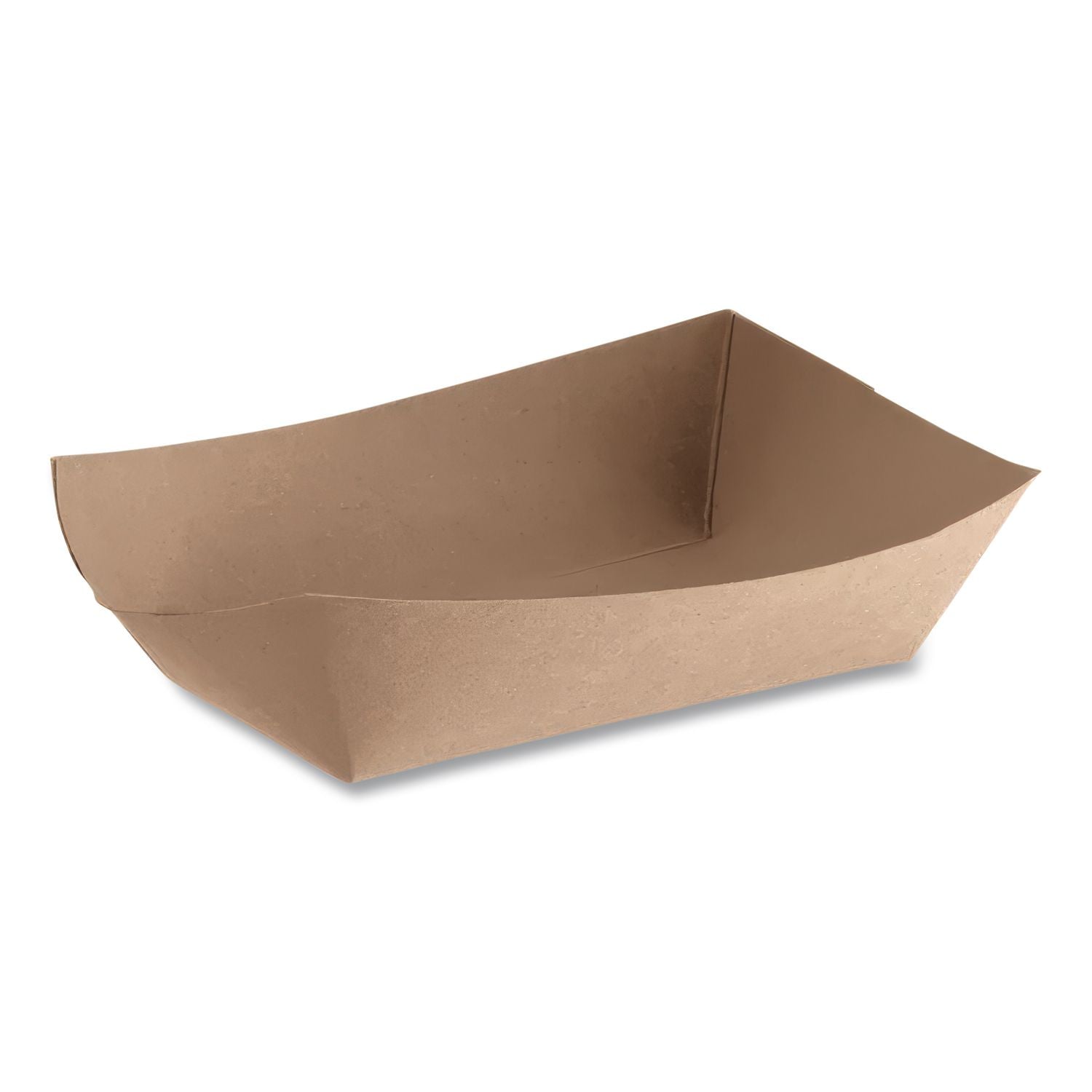 Eco Food Trays, 2 lb Capacity, Brown Kraft, Paper, 1,000/Carton