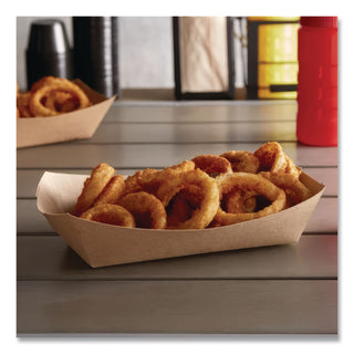 Eco Food Trays, 5 lb Capacity, Brown Kraft, Paper, 500/Carton