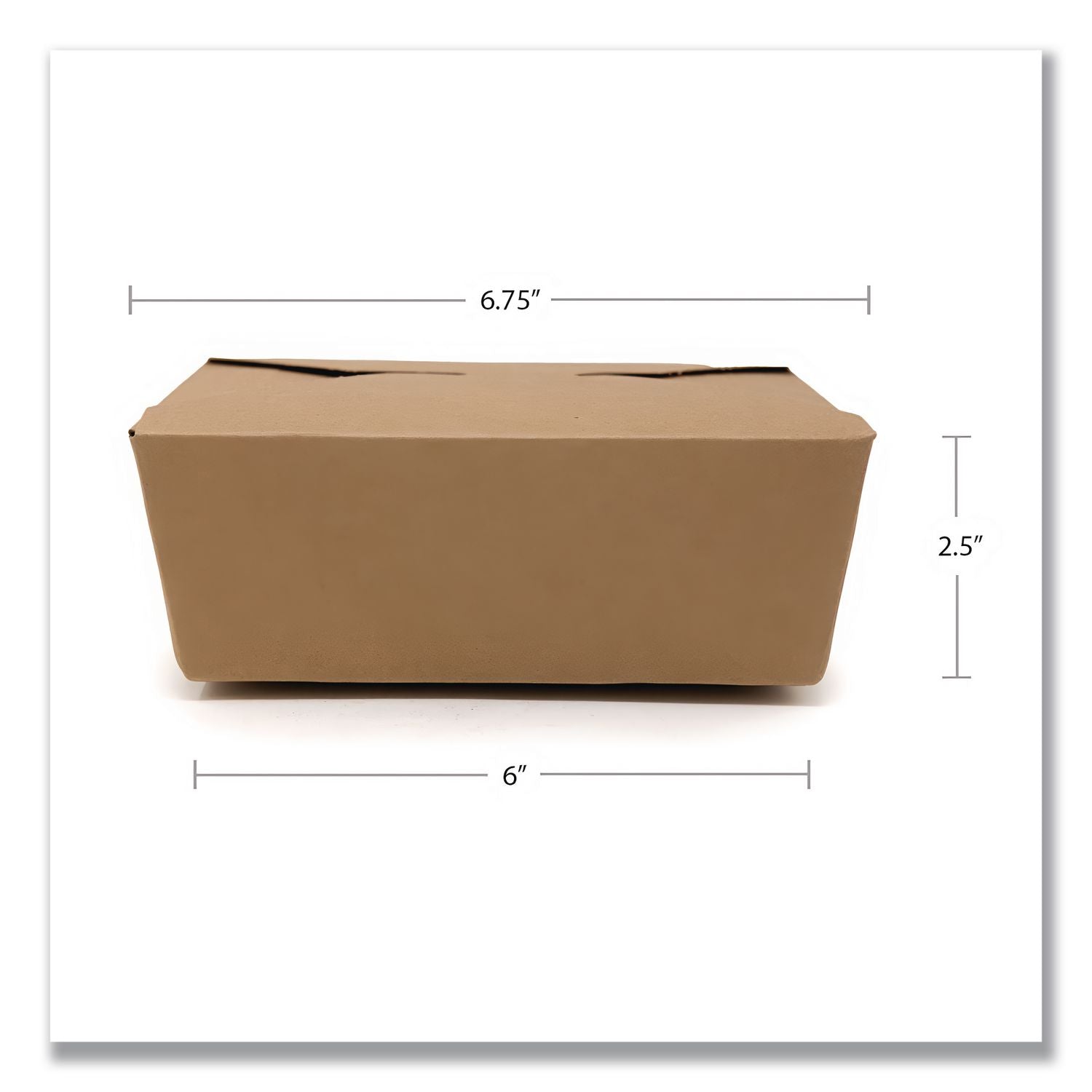 ChampPak Carryout Boxes, #4, 7.75 x 5.5 x 3.5, Kraft, Paper, 160/Carton
