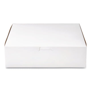 White One-Piece Non-Window Bakery Boxes, 9 x 9 x 2.5, White, Paper, 250/Carton