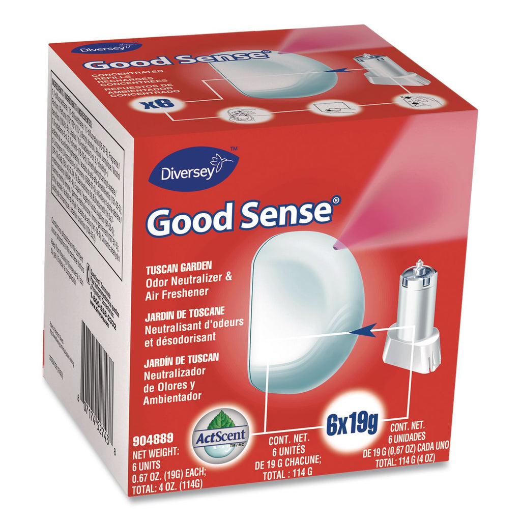 Good Sense Automatic Spray System, Tuscan Garden Scent, 0.67 oz Cartridge, 12/Carton