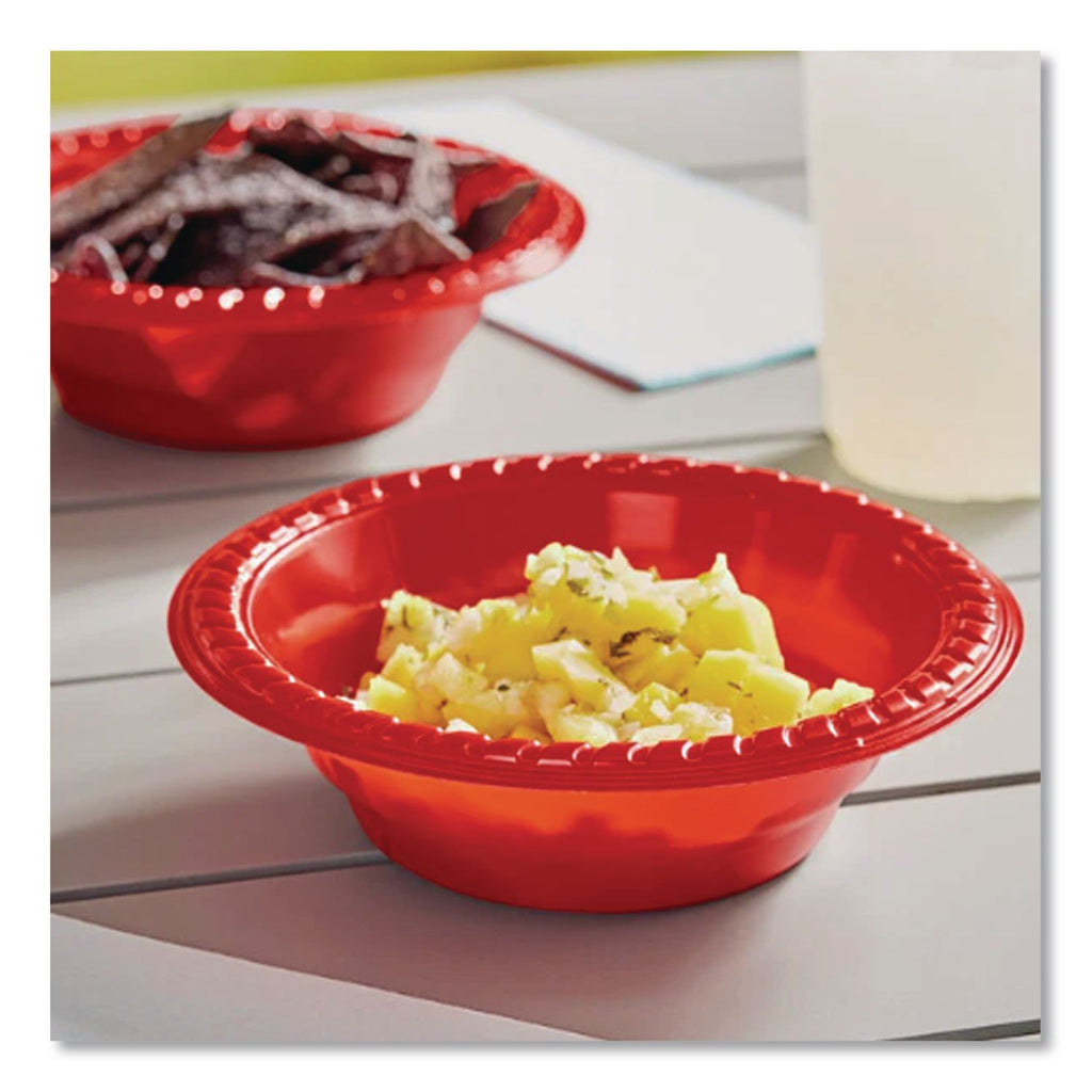 Party Plastic Premium Dinnerware, Bowl, 12 oz, White, 25/Pack