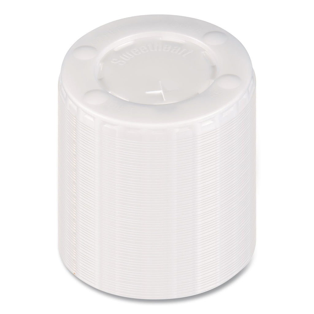 Straw-Slot Cold Cup Lids, Fits 10 oz Cups, Clear, 100/Pack