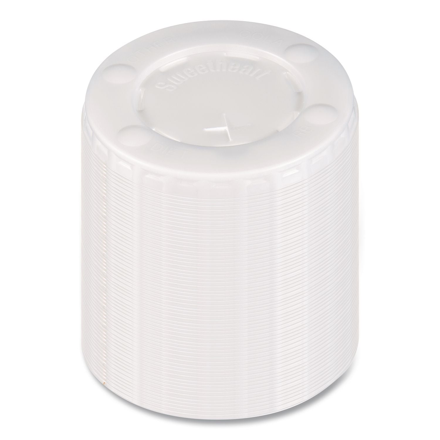 Straw-Slot Cold Cup Lids, Fits 10 oz Cups, Clear, 100/Pack
