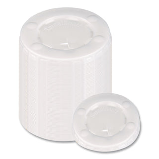 Straw-Slot Cold Cup Lids, Fits 10 oz Cups, Clear, 100/Pack