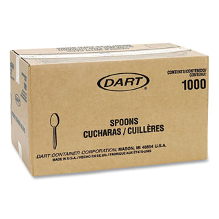 Reliance Mediumweight Cutlery, Teaspoon, Individually Wrapped, White, 1,000/Carton