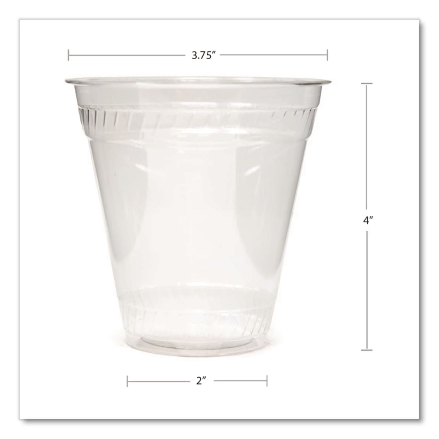 Greenware Cold Drink Cups, 12 oz to 14 oz, Clear, Squat, 1,000/Carton