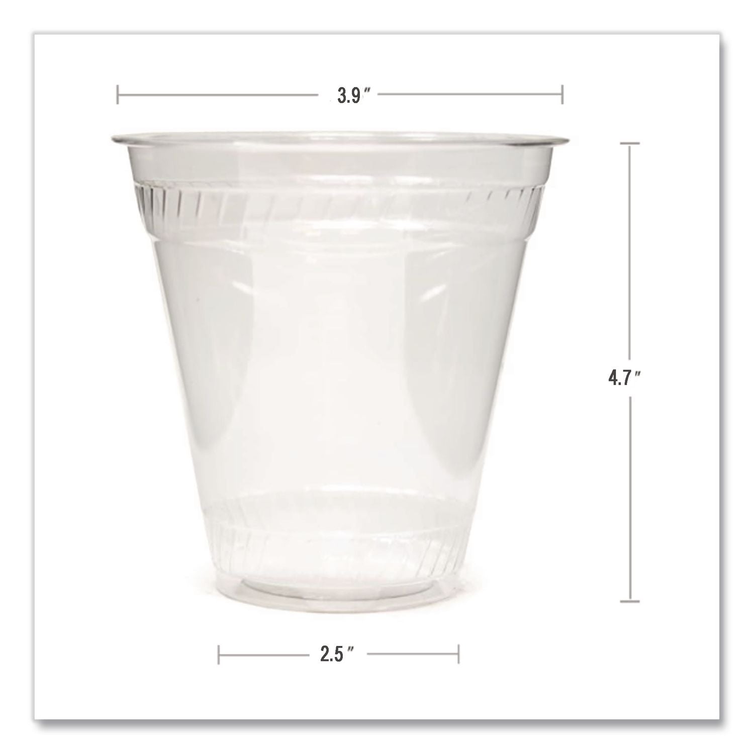 Kal-Clear PET Cold Drink Cups, 16 oz to 18 oz, Clear, 50/Sleeve, 20 Sleeves/Carton