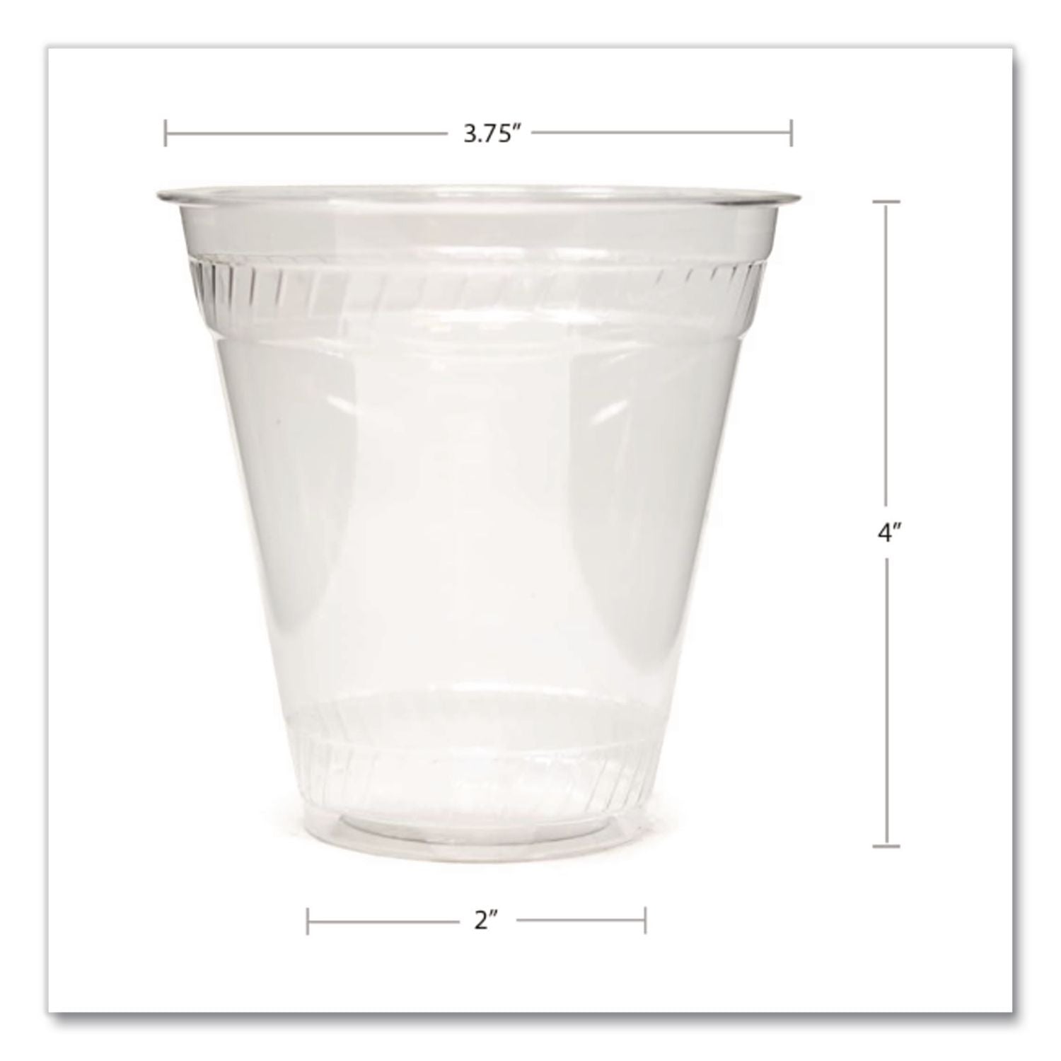 Kal-Clear PET Cold Drink Cups, 12 oz to 14 oz, Clear, Squat, 50/Sleeve, 20 Sleeves/Carton