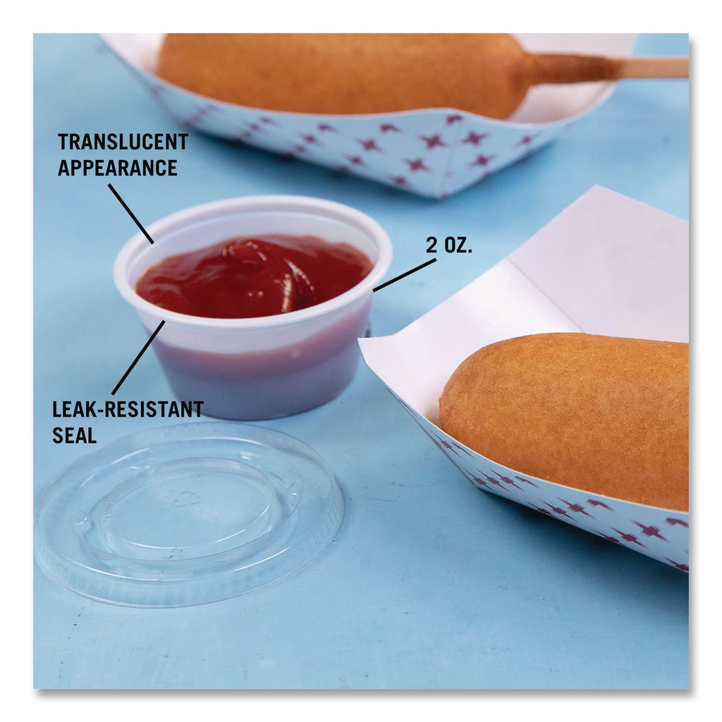 Portion Cups, 2 oz, Clear, 250 Sleeves, 10 Sleeves/Carton