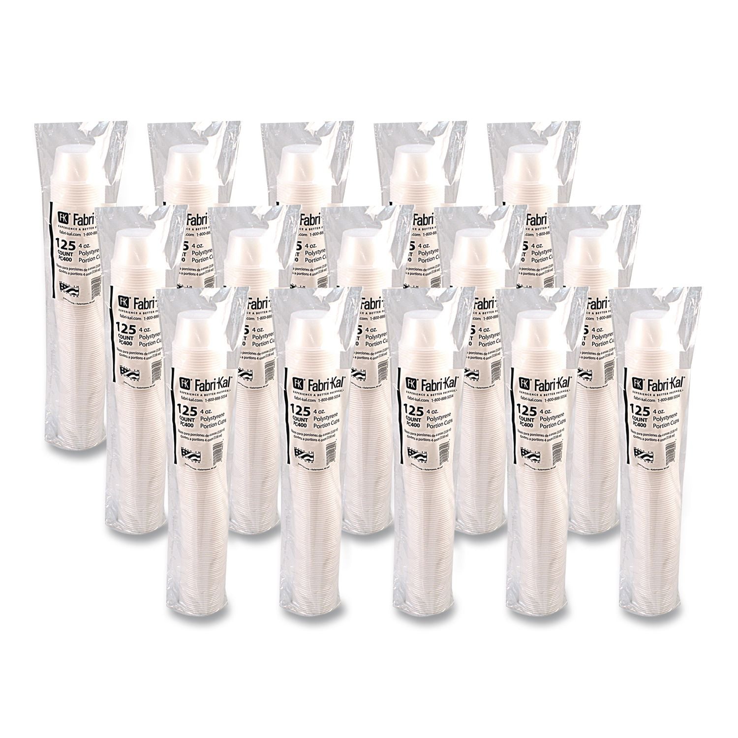 Portion Cups, 4 oz, Clear, 125/Sleeve, 20 Sleeves/Carton