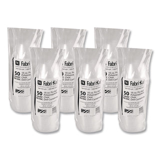 Microwavable Deli Containers, 16 oz, 4.6 Diameter x 3 h, Clear, Plastic, 500/Carton