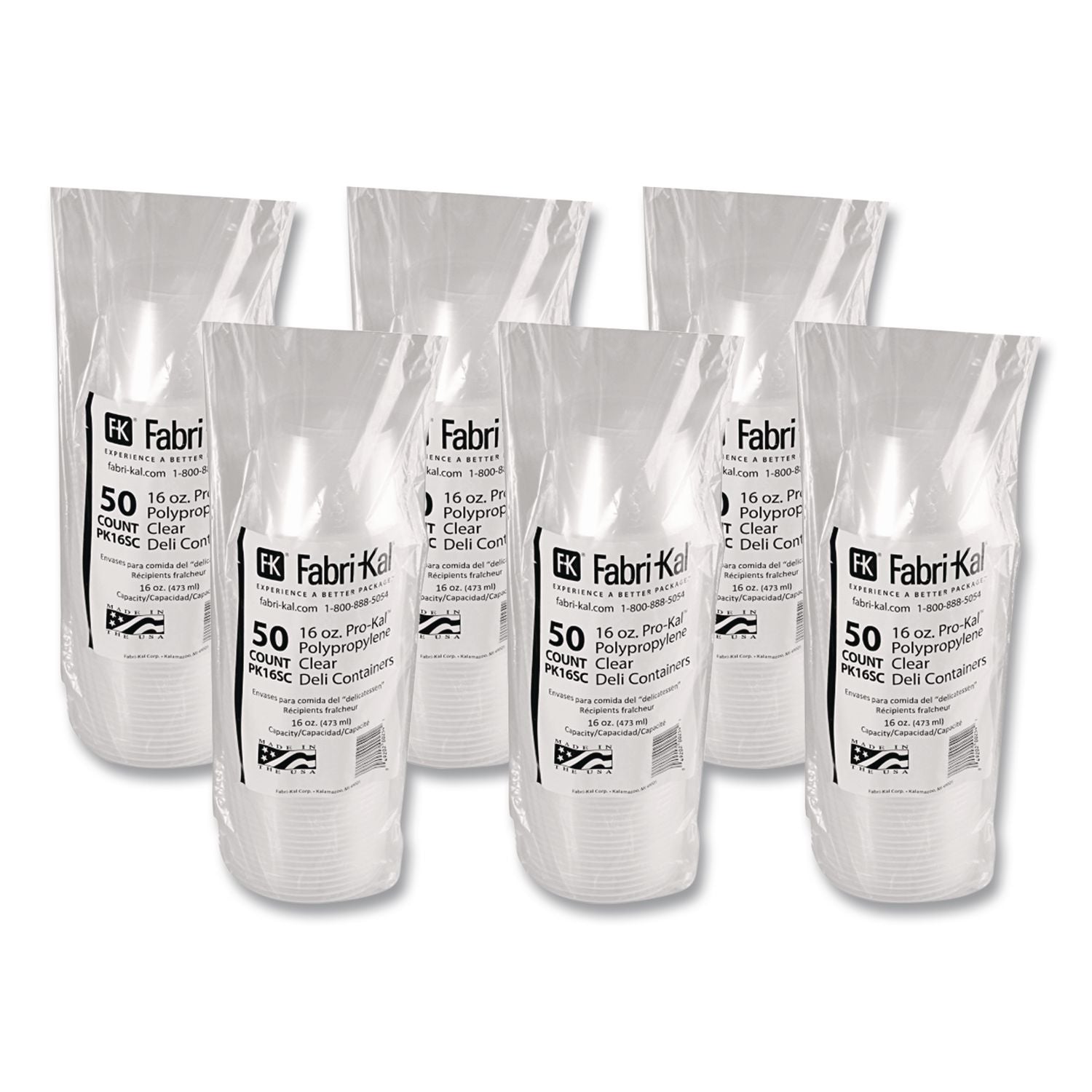 Microwavable Deli Containers, 16 oz, 4.6 Diameter x 3 h, Clear, Plastic, 500/Carton
