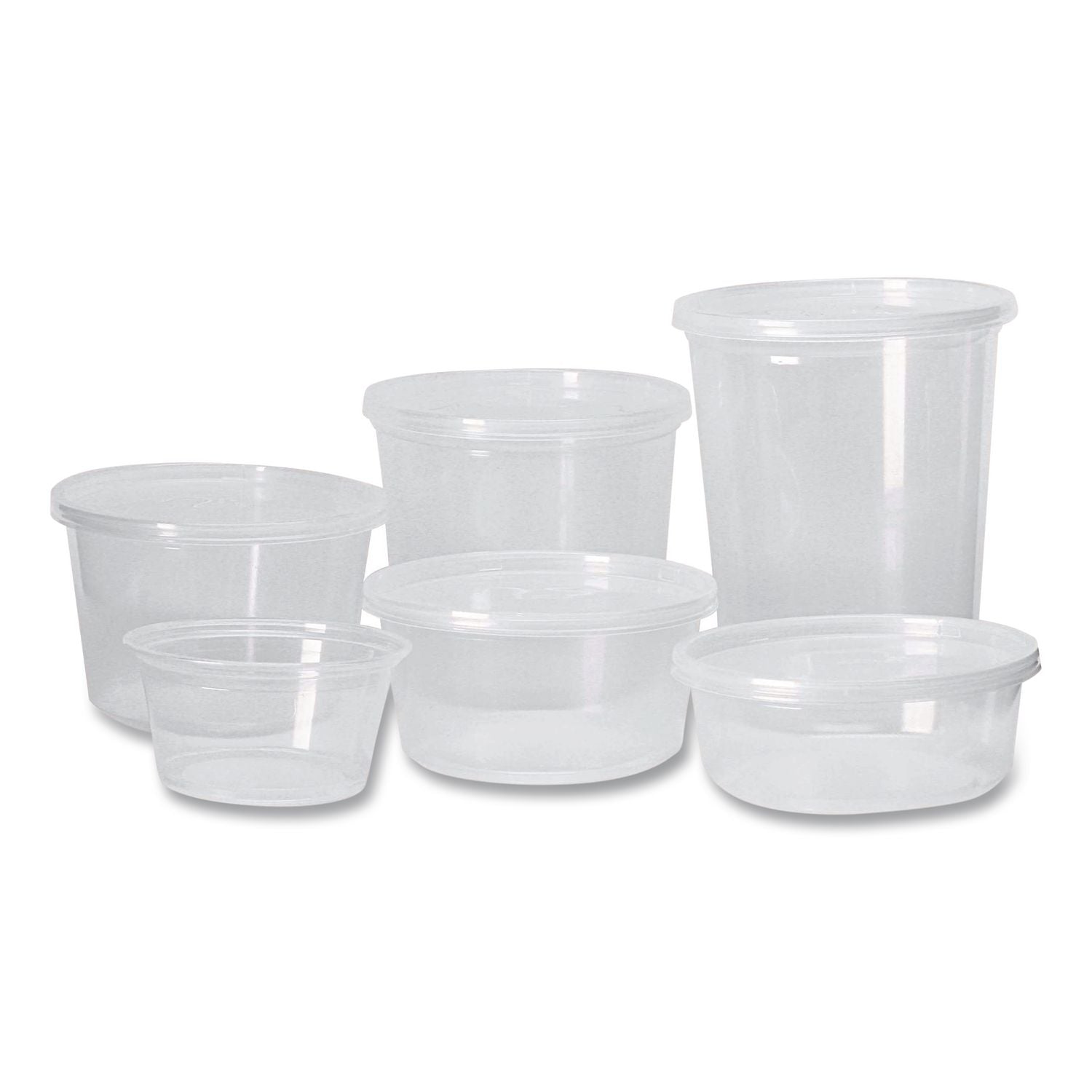 PolyPro Microwavable Deli Container Lids, Clear, Plastic, 500/Carton
