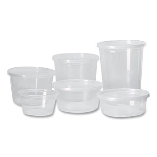 PolyPro Microwavable Deli Container Lids, Clear, Plastic, 500/Carton
