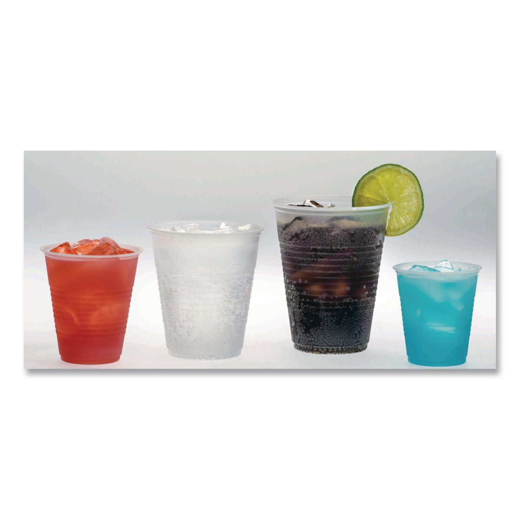 RK Ribbed Cold Drink Cups, 7 oz, Clear, 100 Bag, 25 Bags/Carton