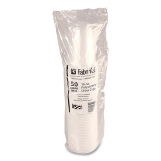 RK Ribbed Cold Drink Cups, 16 oz, Translucent, 50/Sleeve, 20 Sleeves/Carton