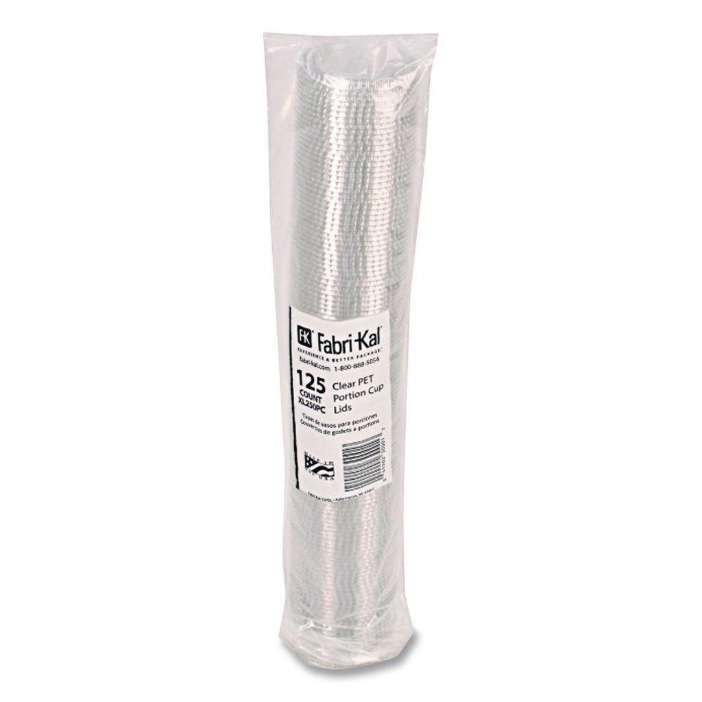 Portion Cup Lids, Fits 1.5 oz to 2.5 oz Cups, Clear, 125/Sleeve, 20 Sleeves/Carton