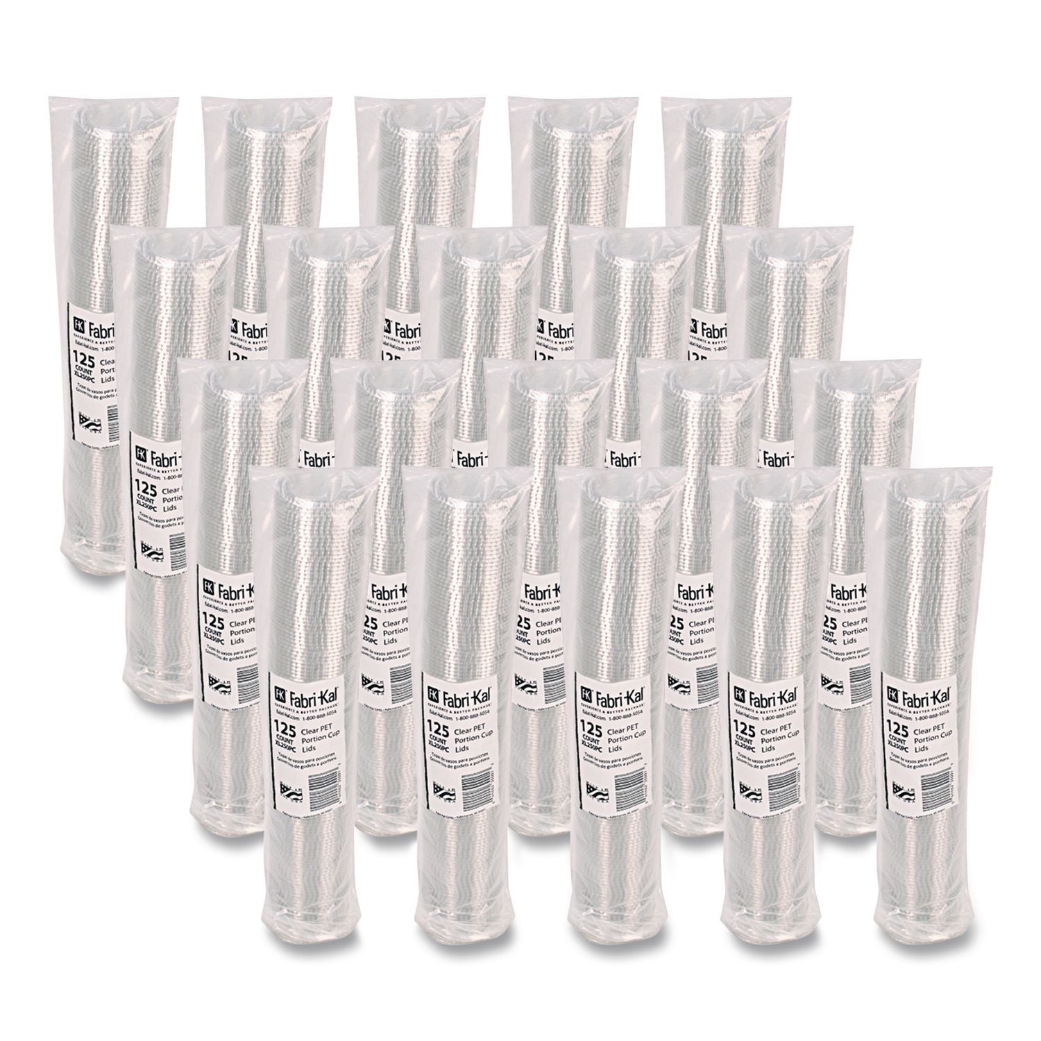 Portion Cup Lids, Fits 1.5 oz to 2.5 oz Cups, Clear, 125/Sleeve, 20 Sleeves/Carton