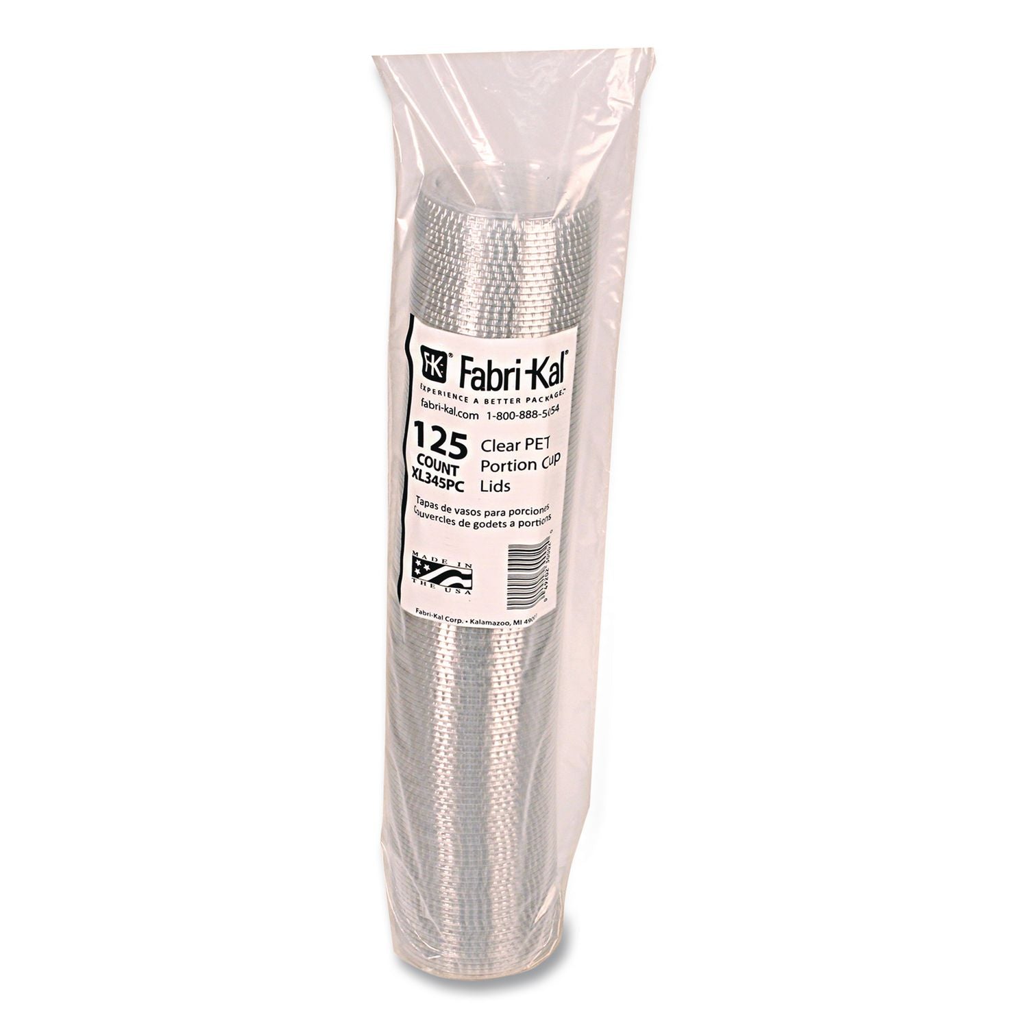 Portion Cup Lids, Fits 3.25 oz to 5.5 oz Cups, Clear, 2,500/Carton