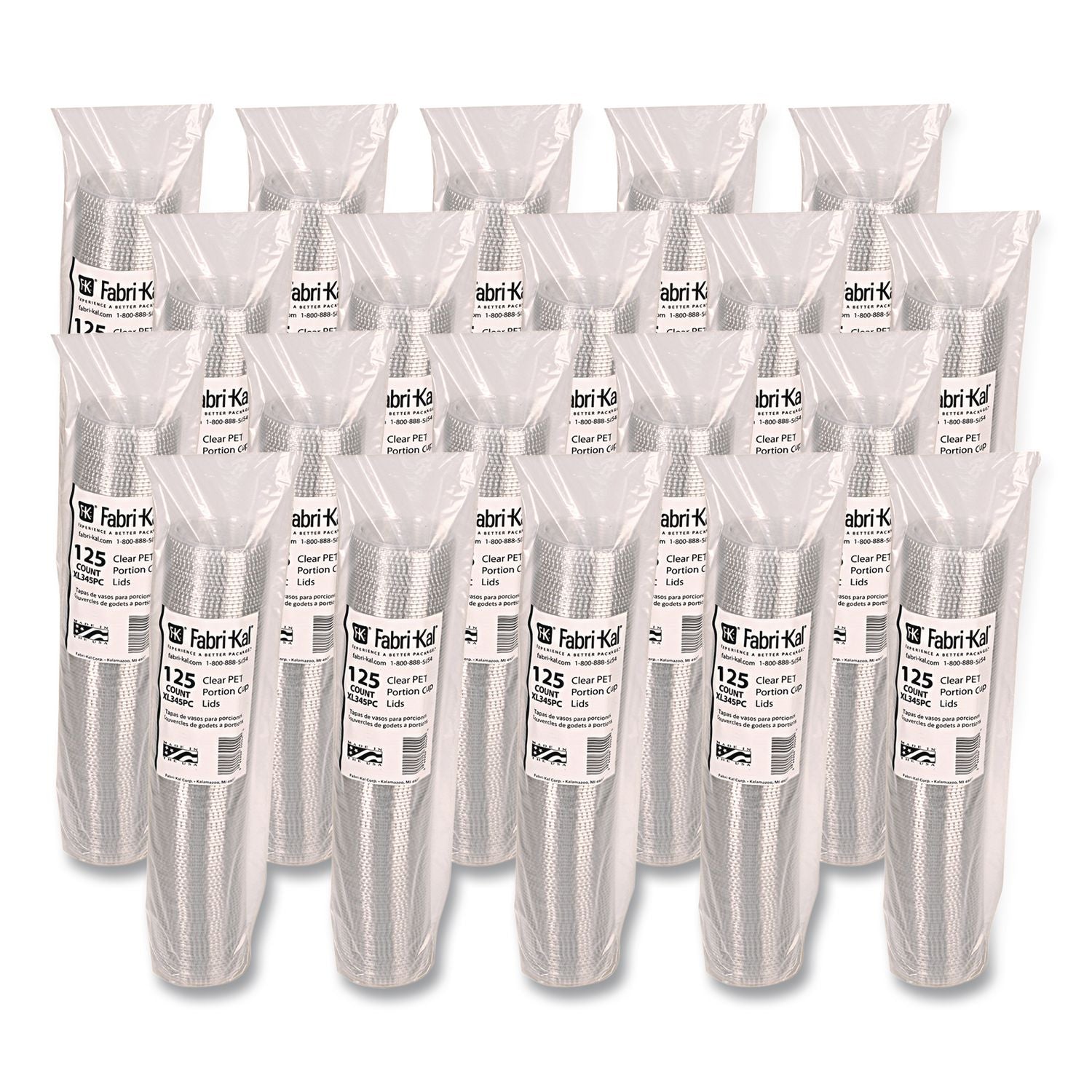Portion Cup Lids, Fits 3.25 oz to 5.5 oz Cups, Clear, 2,500/Carton