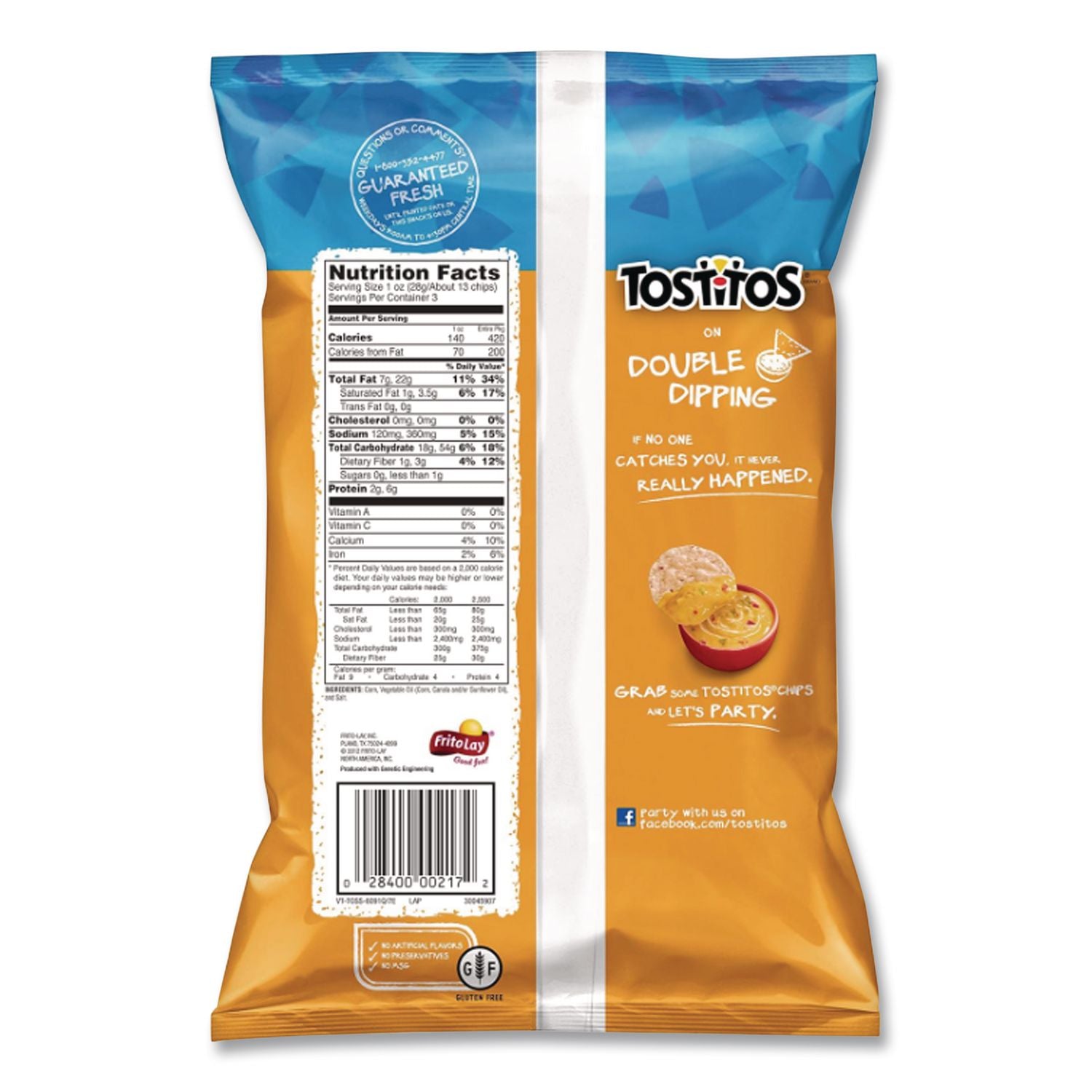 Tortilla Chips Crispy Rounds, 3 oz Bag, 28/Carton