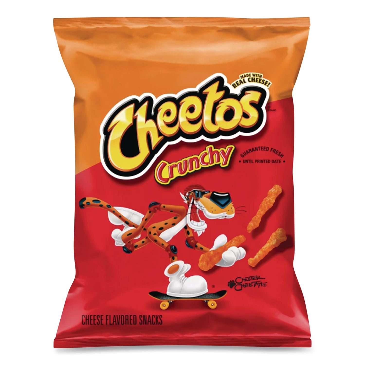 Crunchy Cheese Flavored Snacks, 2 oz Bag, 64/Carton