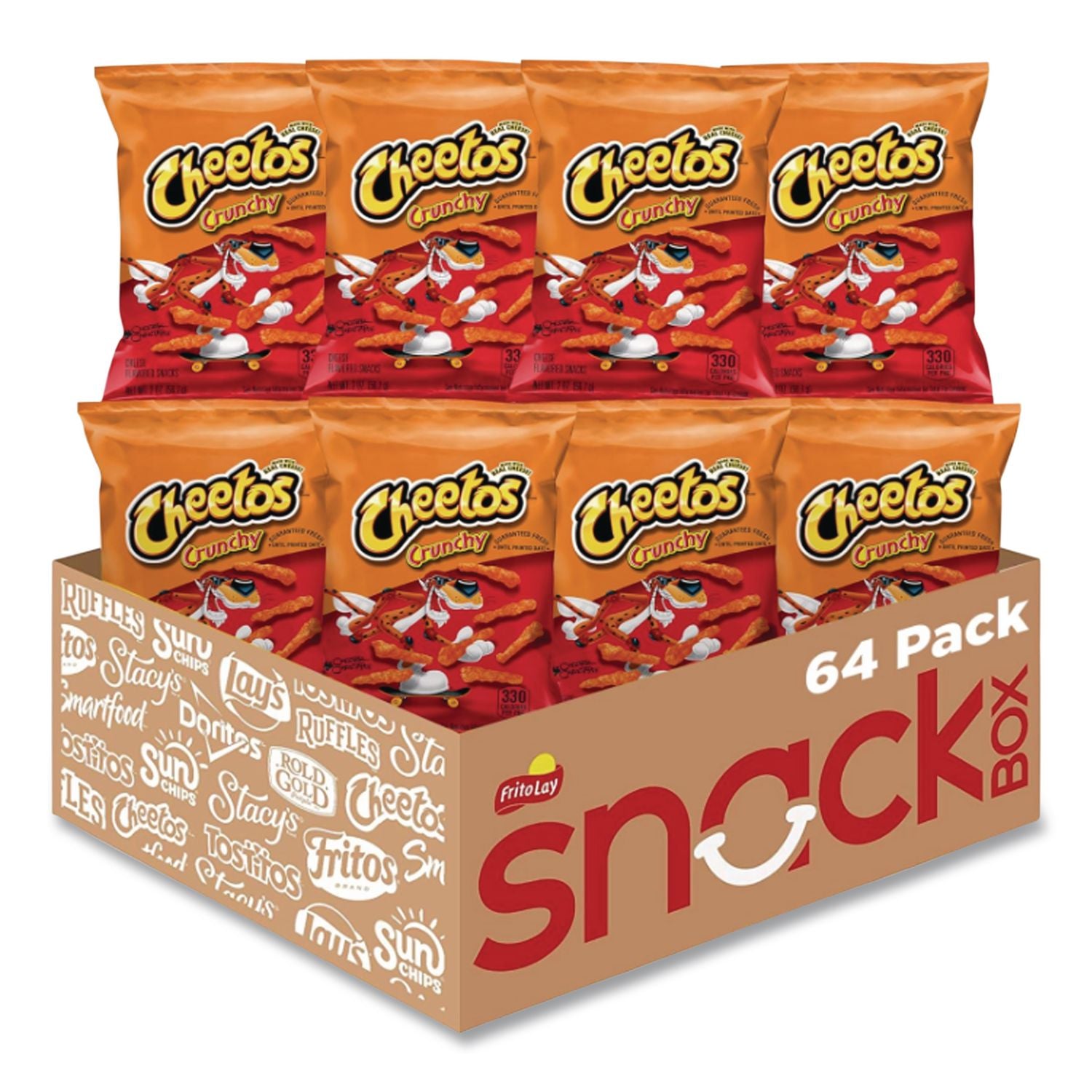 Crunchy Cheese Flavored Snacks, 2 oz Bag, 64/Carton