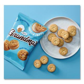 Mini Vanilla Creme Sandwich Cookies, 3.71 oz, 24/Carton